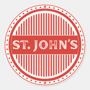 St. John's City Pride Emblem – Canadese identiteit Ronde Sticker