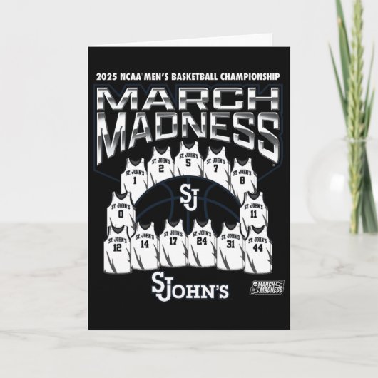 St. John's March Madness 2025 Men's Sketll Nil Kaart (Voorkant)