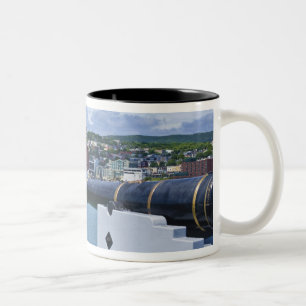 St. John's, Newfoundland, Canada, de waterkant Tweekleurige Koffiemok