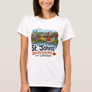 St John's Newfoundland Lieve Skyline T-shirt