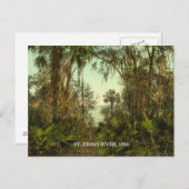St. Johns River Florida 1898 Foto Briefkaart (Voorkant / Achterkant)