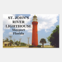 St. John's River Lighthouse, Mayport Florida Rechthoekige Sticker