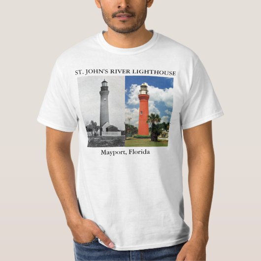 St. John's River Lighthouse, Mayport Florida T-shirt (Voorkant)