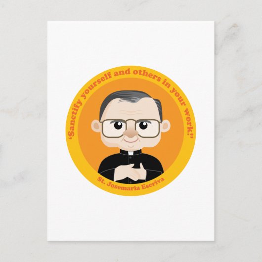 St. Josemaria Escriva Briefkaart (Voorkant)
