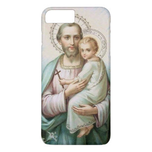 St. Joseph Baby Jesus Cross Lily iPhone 8 Plus / 7 Plus Hoesje