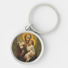 St. Joseph Baby Jesus Lily Sleutelhanger