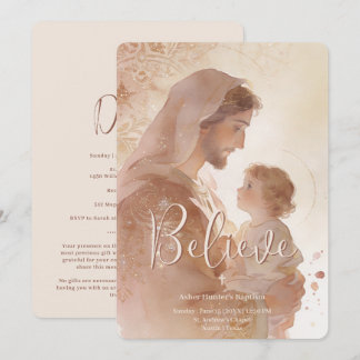 St. Joseph Baby Jezus Christelijke Doop LPM26 Kaart