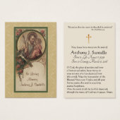 St. Joseph Catholic Funeral Memorial Holy Card - (Devant & derrière)