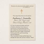 St. Joseph Catholic Funeral Memorial Holy Card - (Dos)