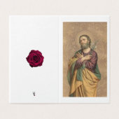 St. Joseph Catholique Condolence Merci Cartes (Outside Unfolded)