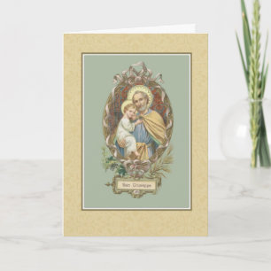 St. Joseph Child Jesus Feast Day Kaart
