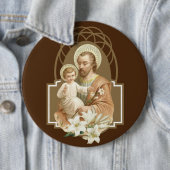 St. Joseph & Child Jesus Ronde Button 6,0 Cm (In situ)