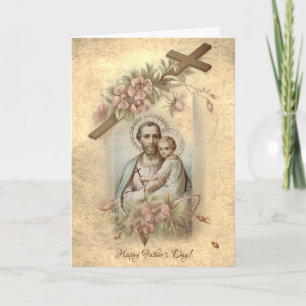 St. Joseph Child Jesus Vaderdag Religious Kaart