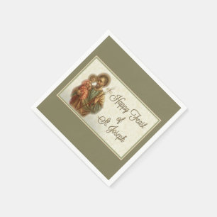 St. Joseph Day Feast Napkins Servet