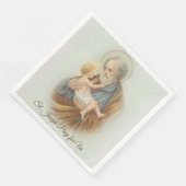 St. Joseph Day Kind Jezus Feestdag Servet (Hoek)