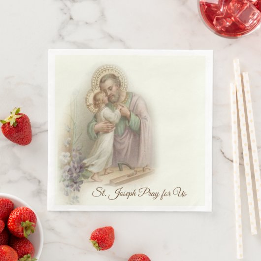 St. Joseph Day Kind Jezus Feestdag Servetten (Insitu)