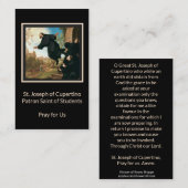 St Joseph de carte sainte catholique de Cupertino (Devant / Derrière)