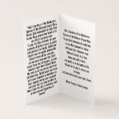 St. Joseph for these Times Prayer Card (Inside)