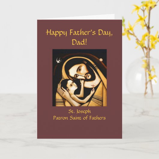 St Joseph Happy Vaderdag Kaart (Gele Bloem)