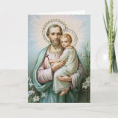 St. Joseph Jésus Cartes de condoléances catholique (Devant)