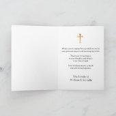 St. Joseph Jésus Cartes de condoléances catholique (Intérieur)