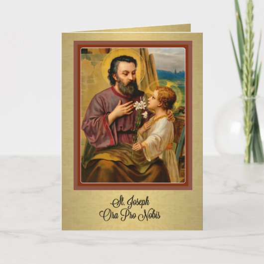 St. Joseph Jesus Religious Catholic Kaart (Voorkant)