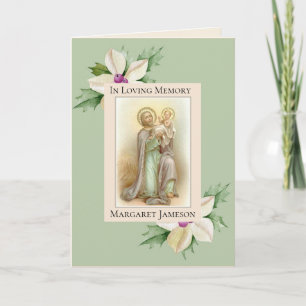 St. Joseph Jezus Katholieke Condoleance Dank U Bedankkaart