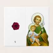 St. Joseph Katholieke Condoleance Dank u Kaarten (Buitenkant ongevouwen)