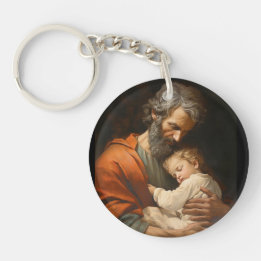 St. Joseph & Kind Jezus Sleutelhanger