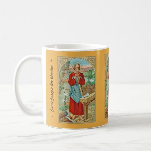 St Joseph le travailleur (BK 31, Style 2) Café Mug (Gauche)