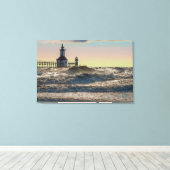 St Joseph Lighthouse Painterly Canvas Afdruk (Insitu (Houten vloer))