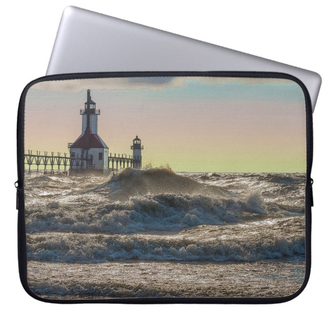 St Joseph Lighthouse Painterly Laptop Sleeve (Voorkant)