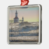 St Joseph Lighthouse Painterly Metalen Ornament (Links)