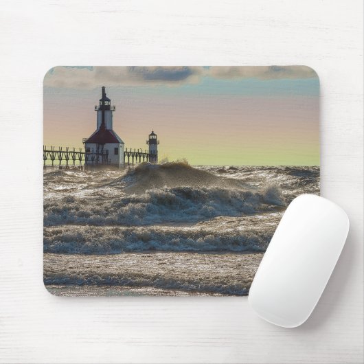 St Joseph Lighthouse Painterly Muismat (Met muis)
