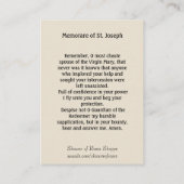 St Joseph marchant avec la carte sainte de Jésus (Dos)