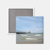 St Joseph Michigan Lighthouse Magnet Magneet (Voorkant / Achterkant)