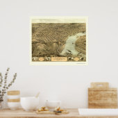 St. Joseph, MO Panoramic Map - 1868 Poster (Keuken)