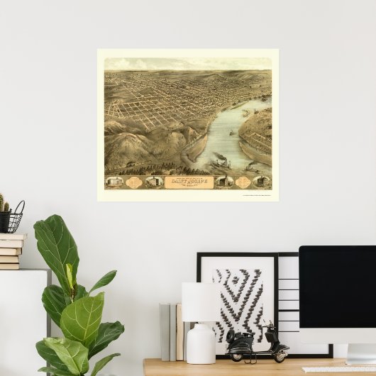 St. Joseph, MO Panoramic Map - 1868 Poster (Thuiskantoor)