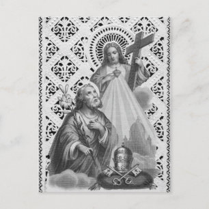 St. Joseph, Pauselijke Symbolen en SHJ (Detail; LT Briefkaart