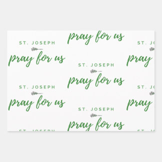 St. Joseph Pray voor ons Inpakpapier Vel