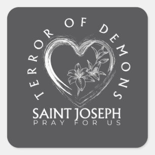 St. Joseph Terror van demonen Vierkante Sticker