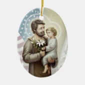 St. Joseph the Protector Keramisch Ornament (Voorkant)