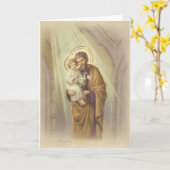 St. Joseph Vaderdag Kaart (Gele Bloem)