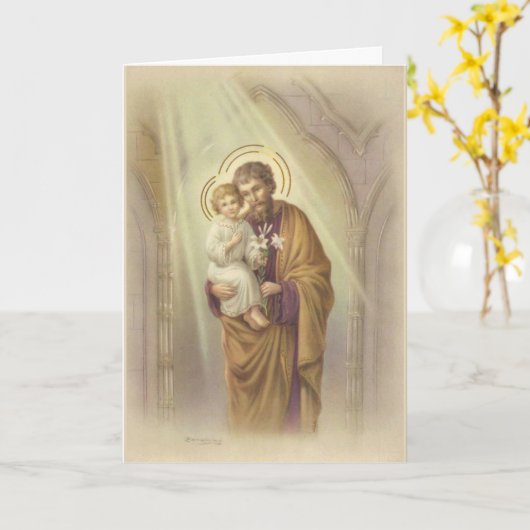  St. Joseph Vaderdag Kaart (Gele Bloem)