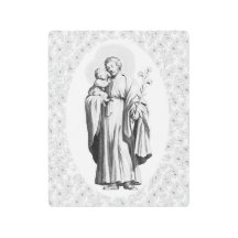 St. Joseph Vintage Engraving Metal Wall Art 