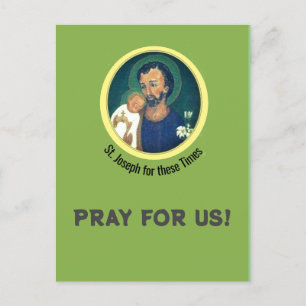 St Joseph voor deze Times Gevouwen Wenskaart Briefkaart