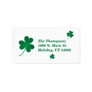ST. JOURNÉE DE PATRICK / ÉTIQUETTES SHAMROCK