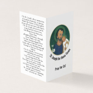St. Jozef gebedskaart voor deze tijden Kaart