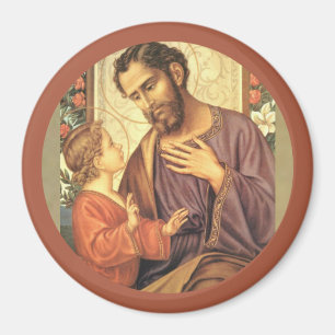 St. Jozef met Kind Jezus Lelie Magneet