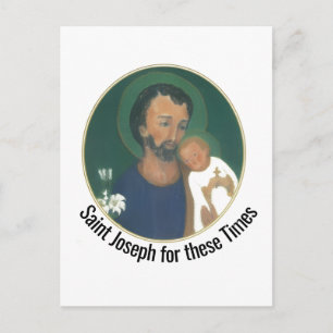 St. Jozef voor deze tijden Vlakke Wenskaart Briefkaart
